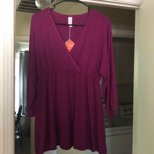 Purple wrap dress (bamboo)